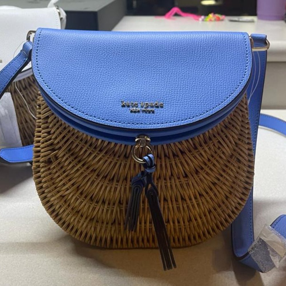 Catch Wicker Medium Crossbody | Kate Spade - Picture 1 of 6